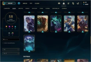 Conta Gold 2 com 58 skins - League of Legends LOL