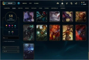 Conta Gold 2 com 58 skins - League of Legends LOL