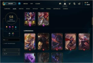 Conta Gold 2 com 58 skins - League of Legends LOL
