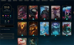 conta lol s1 210 skins  ouro4 pós md10  R$600 (negociavel) - League of Legends