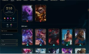 conta lol s1 210 skins  ouro4 pós md10  R$600 (negociavel) - League of Legends