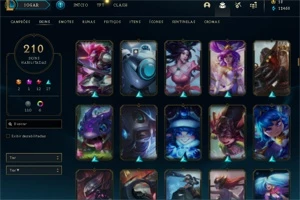 conta lol s1 210 skins  ouro4 pós md10  R$600 (negociavel) - League of Legends