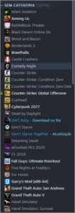 Conta steam com 100+ jogos premium com cyberpunk