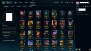 Prata 5 Solo/Duo e Prata 3 Flex + 85 Champs + 70 skins - League of Legends LOL