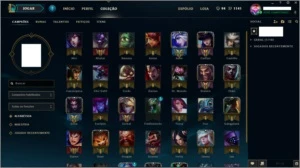 Prata 5 Solo/Duo e Prata 3 Flex + 85 Champs + 70 skins - League of Legends LOL