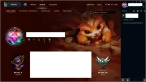 Prata 5 Solo/Duo e Prata 3 Flex + 85 Champs + 70 skins - League of Legends LOL