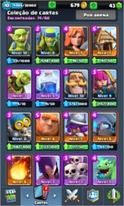 Conta Clash Royale ARENA 10 com varias Lendárias