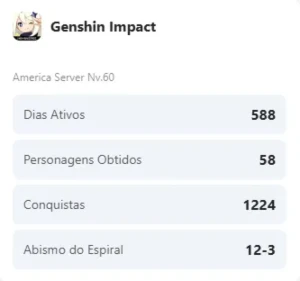 Conta Genshin Impact AR60 | Arlecchino C6 +R4 Exploração 100