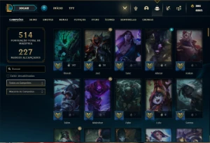 Conta prata 2 com 145 Champs e 192 Skins + 3 Ultimates - League of Legends LOL