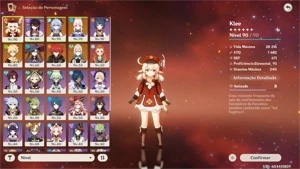 CONTA COM 6 PERSONAGENS 5 ESTRELAS E 3 ARMAS - Genshin Impact
