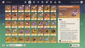 CONTA COM 6 PERSONAGENS 5 ESTRELAS E 3 ARMAS - Genshin Impact