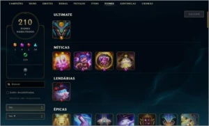 CONTA DIAMANTE COM 108 SKINS / TODOS OS CAMPEÕES - League of Legends LOL