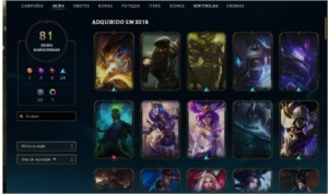 CONTA DE LOL GOLD 4 , 137 champs e 81 skins - League of Legends