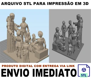 STL Para Impressão 3D - Santo Antonio - Serviços Digitais