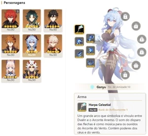 CONTA GENSHIN AR58 - 6 ARMAS 5⭐ DILUC C/ TUMULO + 12 LEND - Genshin Impact