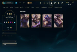 Bronze 4 com TODOS os Champs e 140 Skins ( ( TOP / JG ) - League of Legends LOL