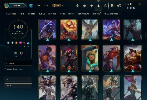 Bronze 4 com TODOS os Champs e 140 Skins ( ( TOP / JG ) - League of Legends LOL