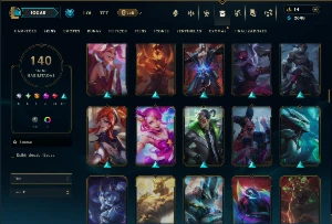 Bronze 4 com TODOS os Champs e 140 Skins ( ( TOP / JG ) - League of Legends LOL