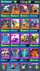 Conta clash royale xp10 bem upada e barata