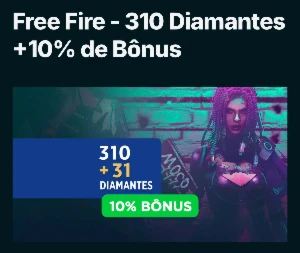 Free Fire - 310 Diamantes +10% de Bônus