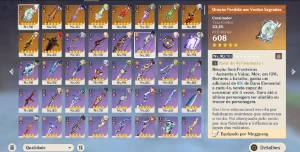 ✨ Conta AR59 Genshin | 19 T5 | 10 Armas T5 e + ✨ - Genshin Impact
