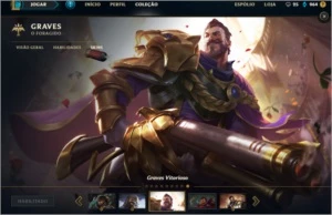 conta lol ouro 5 barato +skin graves vitorioso - League of Legends