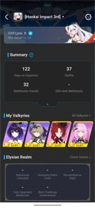 Conta honkai impact lvl 62 server SEA - Outros