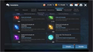 Conta Grand Chase Mobile Super Top