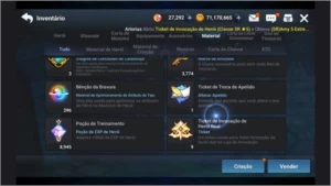Conta Grand Chase Mobile Super Top