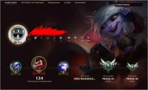 Conta Prata III 25 champions - League of Legends LOL