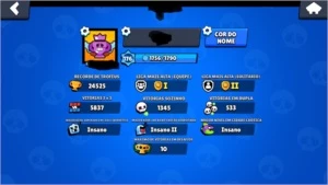 CONTA BRAWL NVL 177 + 47 BRAWLERS FULL - Brawl Stars