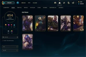 Conta rara de LOL + de 400 skins e 739 de maestria - League of Legends