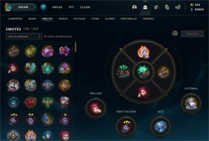 Conta rara de LOL + de 400 skins e 739 de maestria - League of Legends