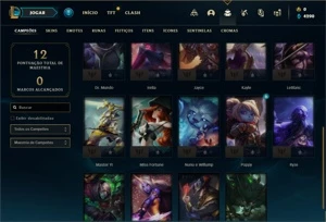Conta Platina 4 com 24 Champs e 1 Skin + 6 Espolios - League of Legends LOL