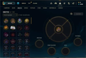 Conta Platina 4 com 24 Champs e 1 Skin + 6 Espolios - League of Legends LOL