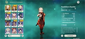 Conta genshin Kaedehara Kazuha+Childe ar 30 - Genshin Impact