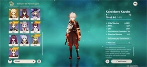 Conta genshin Kaedehara Kazuha+Childe ar 30 - Genshin Impact