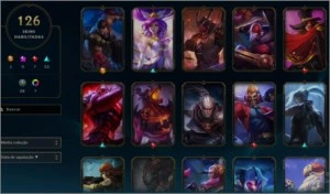 Conta De League Of Legends,ouro V Flex,prata3 Solo,126 Skins LOL