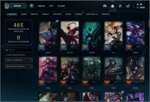 Conta unranked com 66 skins com Twitch medieval e WW cinzent - League of Legends LOL