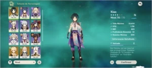 Conta Genshin, Xiao, Lança de Jade (xiao), Mona (c1), Jean - Genshin Impact