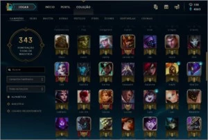 Conta League Of Legends Gold C/ Vários Campeões E Skins LOL