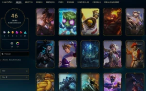 Lol Esmeralda Ex-Dima, Skins Raras, Lvl 164, Honra4, 46 Skin - League of Legends
