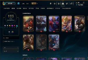Bronze 4 com TODOS os Champs e 123 Skins - League of Legends LOL