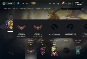 Bronze 4 com TODOS os Champs e 123 Skins - League of Legends LOL