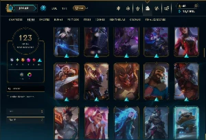 Bronze 4 com TODOS os Champs e 123 Skins - League of Legends LOL