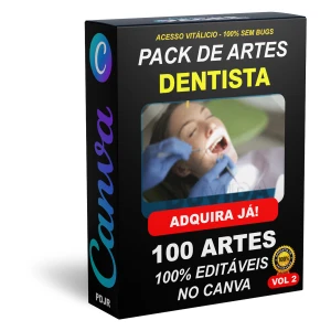 Pack Canva Dentista Vol 2 - 100 Artes Editáveis - Serviços Digitais