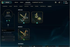 Conta lol + 370 skins + Platina IV - League of Legends