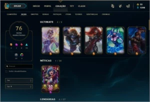 Conta B1 - Todas Ultimates - 98 Champs - League of Legends LOL