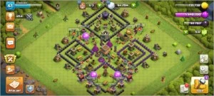 Vila Clash off clans cv8 quase Fu defesa - Clash of Clans