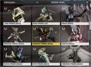 Conta de Warframe quase todos os warframes prime antigos - Outros